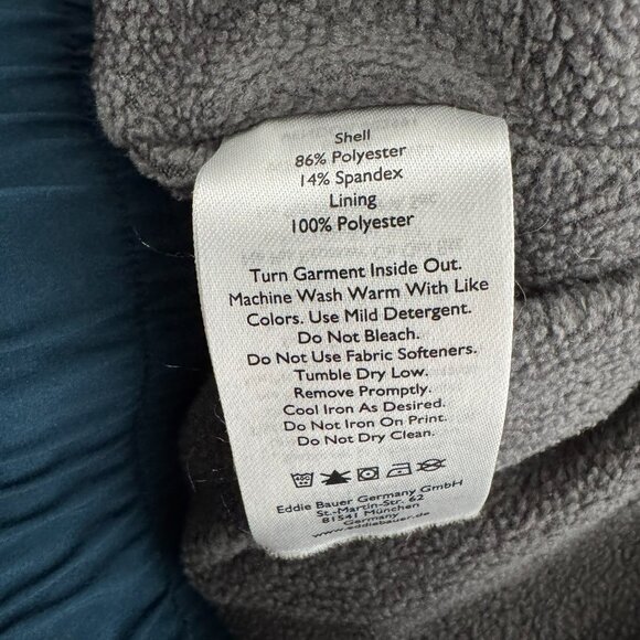 Eddie Bauer Fleece Lined Jogger Pull On Pants Womens Size 12 Teal Solid PT-2652 - Picture 12 of 13